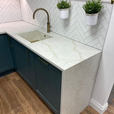 Calacatta Gold Quartz Sink