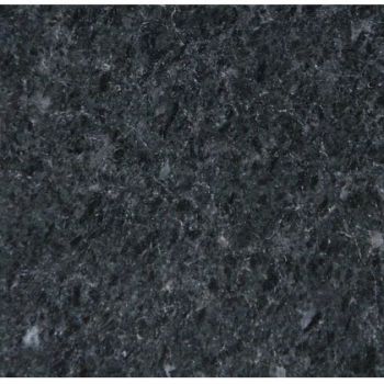 Angola Black granite slab, deep black background with a crystalline texture